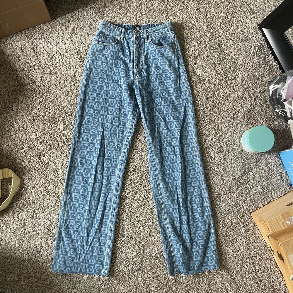 BDG “NUDES” lettering jeans